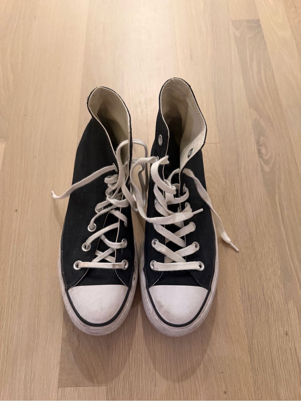 Converse Classic High-Top Canvas Platform Sneakers - Black